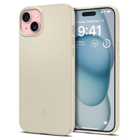 iPhone 15 Spigen Thin Fit Deksel - Mute Beige