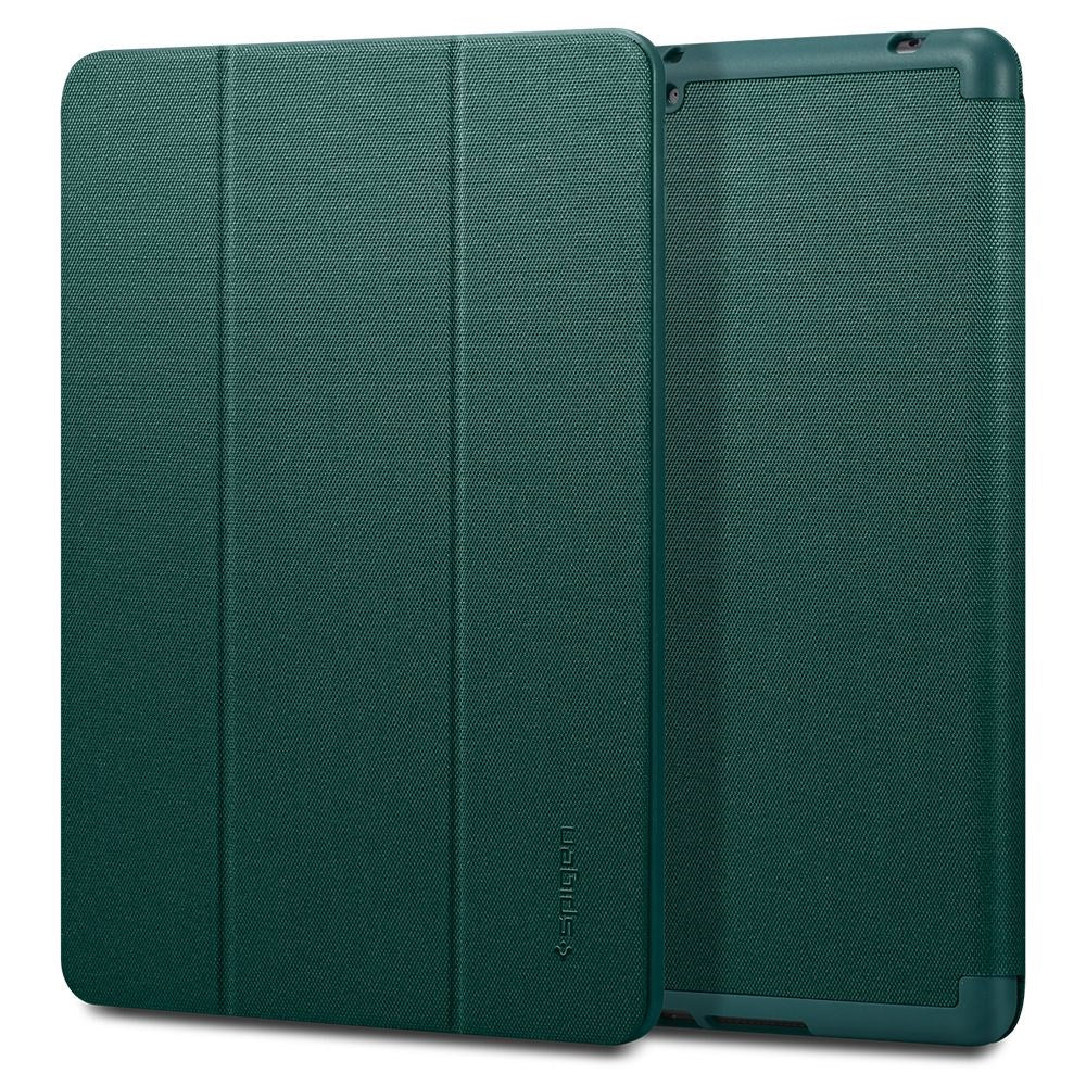 iPad 10.2" (2021 / 2020 / 2019) Spigen Urban Fit Stoff Deksel med Pekepenn Holder - Grønn