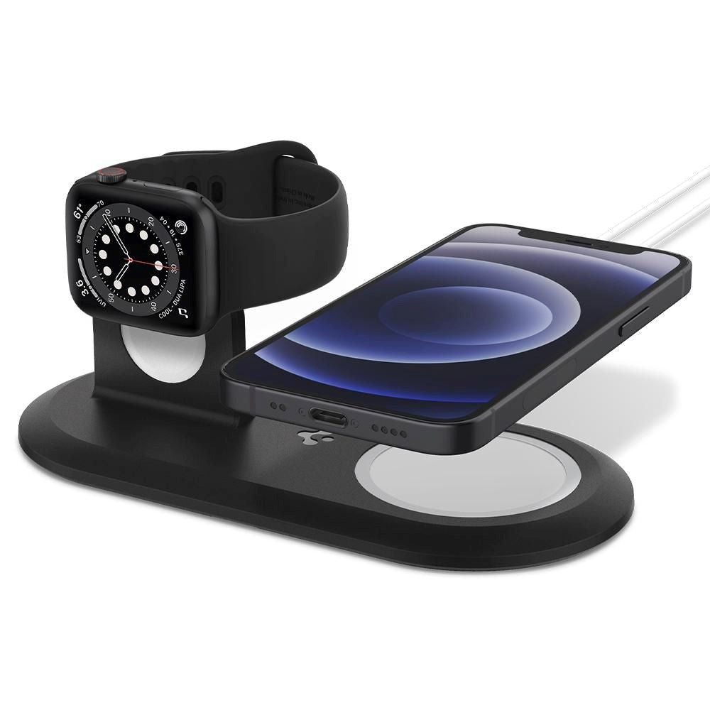 Spigen 2-i-1 MagFit Duo Apple Watch & Apple Magsafe Dock - Svart