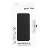 iPhone 14 Pro Essentials 2-i-1 Kunstskinn Flip Deksel - Svart