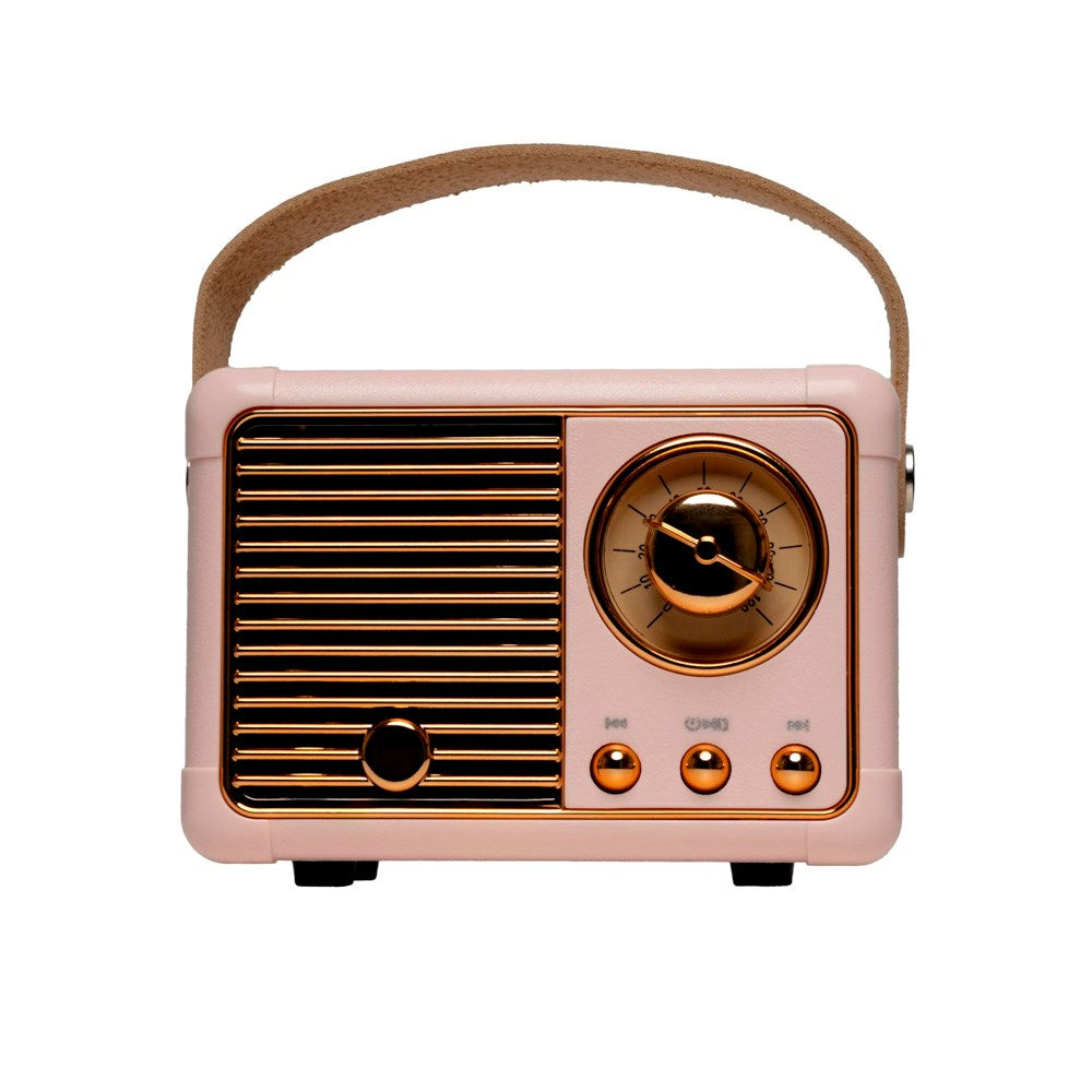 Denver Trådløs Bluetooth Høyttaler med Retrodesign – 30W – Rosa