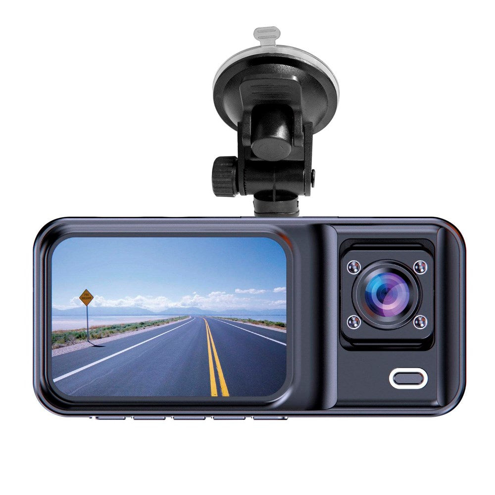 Denver CCT-2500 Dashcam for Bil med Dobbelt Kamera - Svart