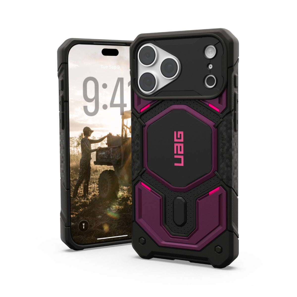 iPhone 18 Pro Max / 17 Pro Max UAG Monarch Pro Deksel - MagSafe Kompatibel - Deep Purple Synth