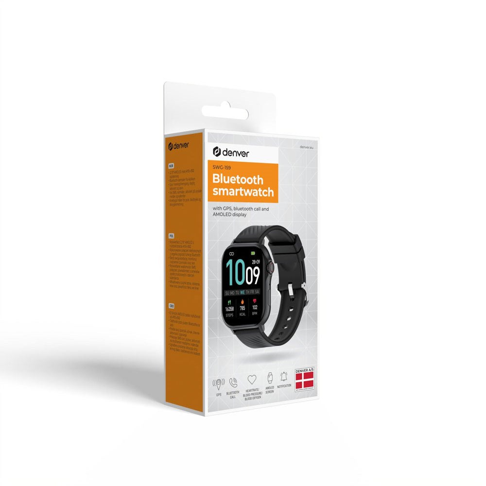 Denver SWG-159B Smartklokke for Sport – Svart