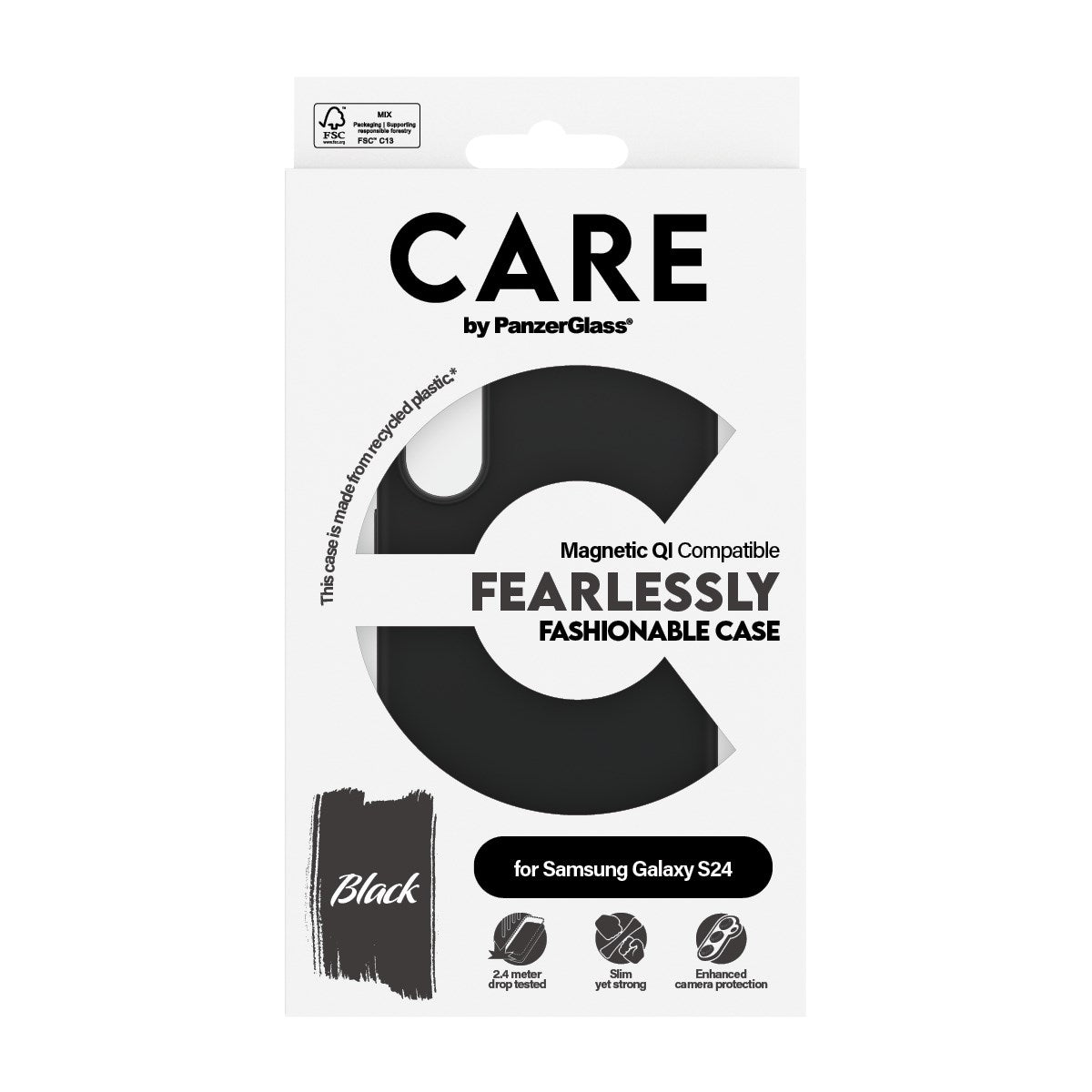 CARE by PanzerGlass Samsung Galaxy S24 FASHION Fearlessly Fashionable Deksel - Black