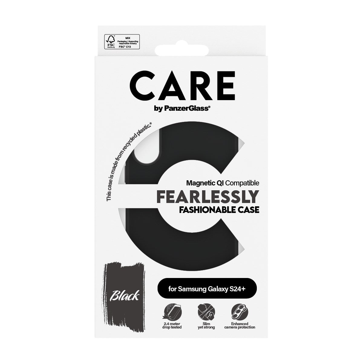 CARE by PanzerGlass Samsung Galaxy S24+ (Plus) FASHION Fearlessly Fashionable Deksel - Black