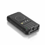 Denver PSC-20012 Solcelle PowerBank m. Innebygd Kabel, Trådløs Lading & Lommelykt - 20.000 mAh - Svart