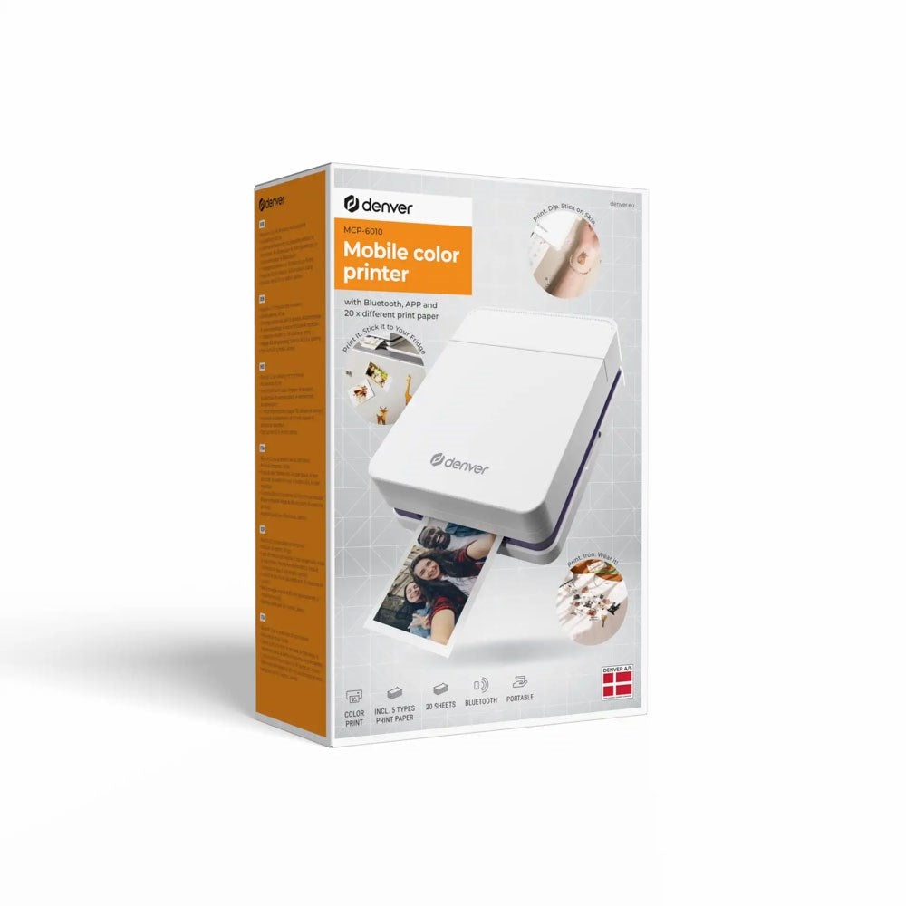 Denver MCP-6010 Bluetooth Printer - Hvit