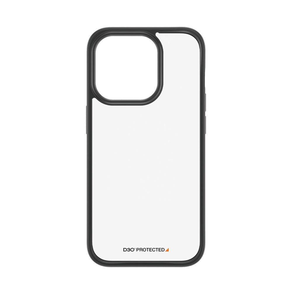 iPhone 15 Pro Deksel PanzerGlass D3O Bio ClearCase - Svart Kant