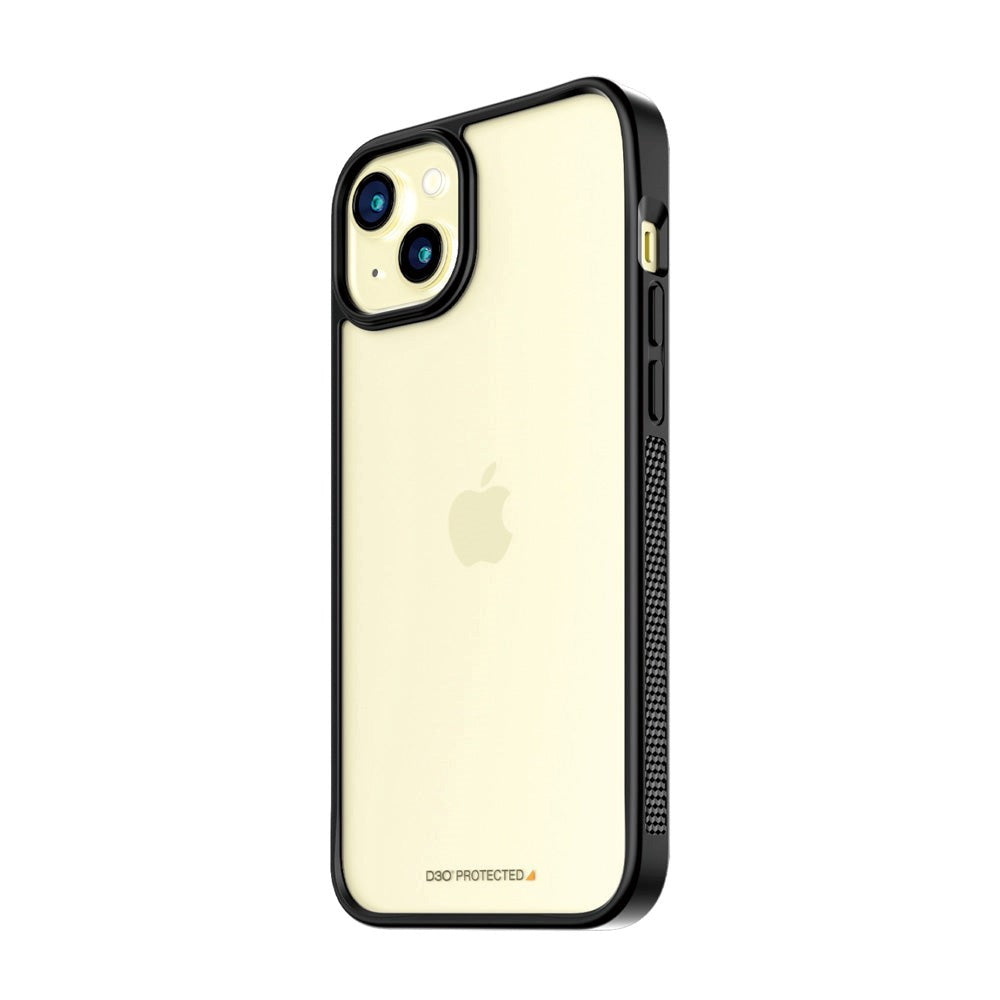 iPhone 15 Plus Deksel PanzerGlass D3O Bio ClearCase - Svart Kant