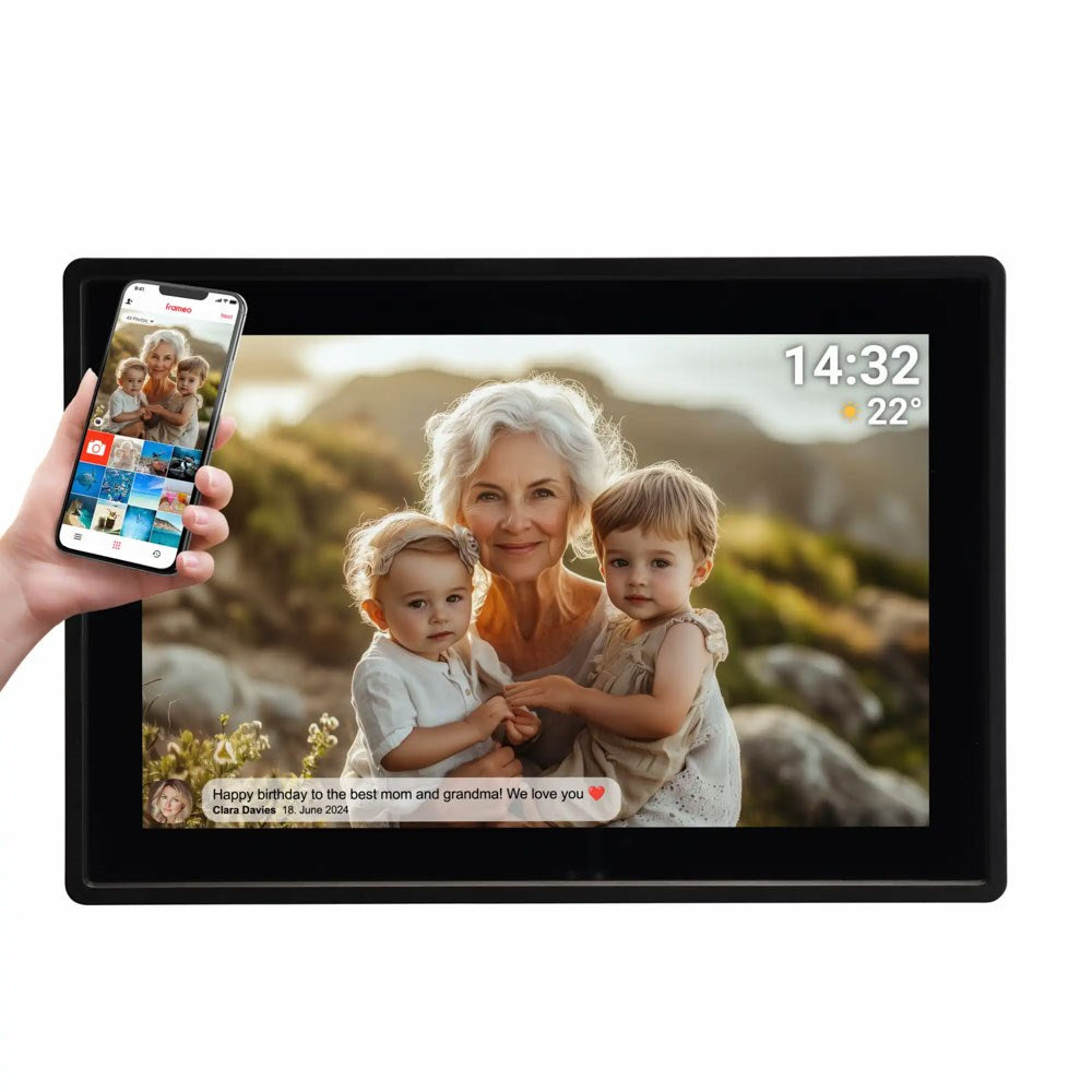 Denver PFF-1021 10.1" Digital Frameo WiFi Digital Fotoramme - 1280x800 / 16GB - Svart