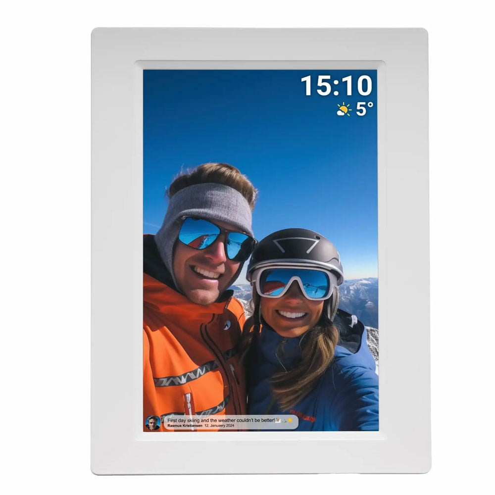 Denver PFF-1015 10.1" WiFi Bilderamme m. Frameo - Hvit