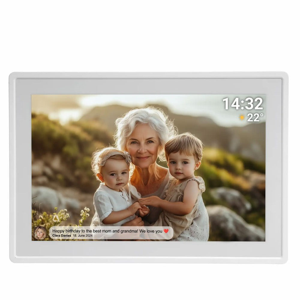 Denver PFF-1021 10.1" Digital Frameo WiFi Digital Fotoramme - 1280x800 / 16GB - Hvit