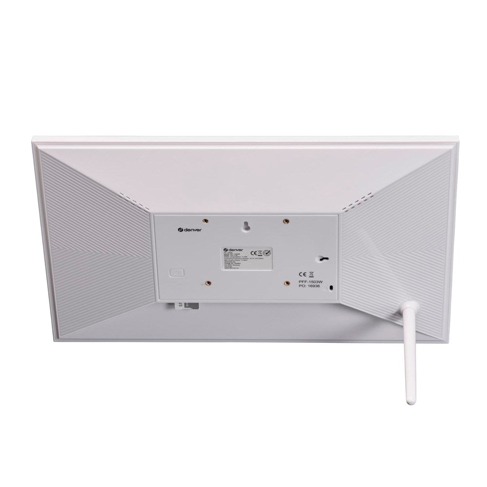 Denver HD Digital WiFi Fotoramme m. Frameo Fotosoftware - 15.6" / 16GB - Hvit