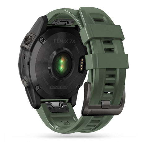 Universal Garmin 26mm QuickFit Tech-Protect Icon Band Stropp - Mørk Grønn