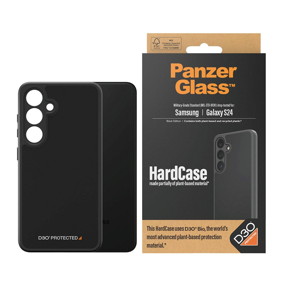 Samsung Galaxy S24 Deksel PanzerGlass D3O Bio HardCase - Svart