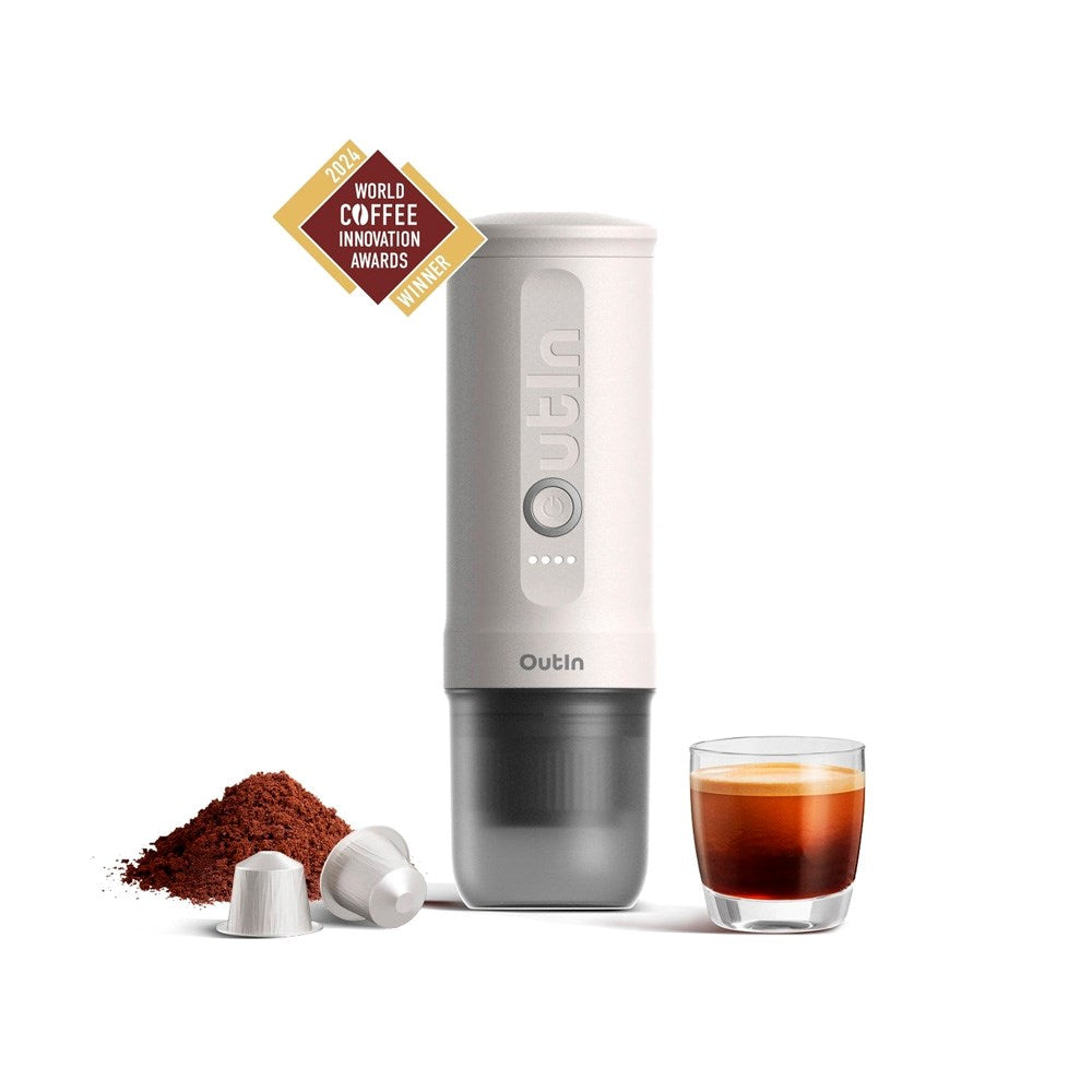 OutIn Nano Bærbar Espressomaskin - Pearl White