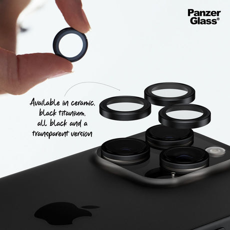iPhone 16 Pro / 16 Pro Max PanzerGlass Ceramic Hoops - Kamerabeskyttelse - Gjennomsiktig