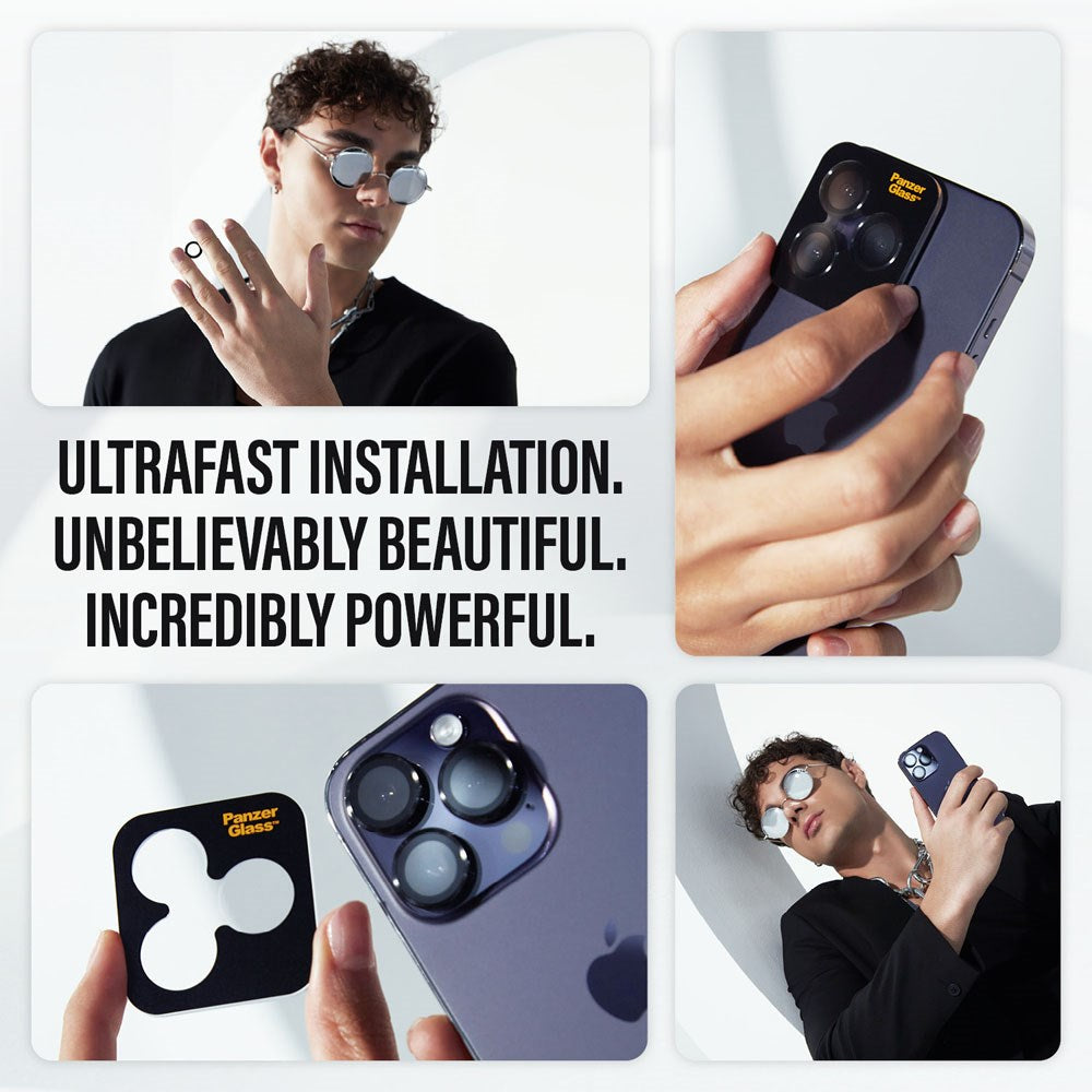 iPhone 16 Pro / 16 Pro Max PanzerGlass Ceramic Hoops - Kamerabeskyttelse - Gjennomsiktig