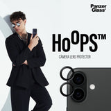 iPhone 16 / 16 Plus PanzerGlass Hoops - Kamerabeskyttelse - Gjennomsiktig / Svart