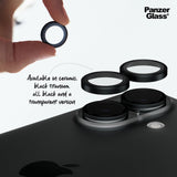 iPhone 16 / 16 Plus PanzerGlass Hoops - Kamerabeskyttelse - Gjennomsiktig / Svart