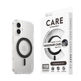 CARE by PanzerGlass iPhone 16 Feature Kickstand Deksel - MagSafe Kompatibel - Transparent / Black