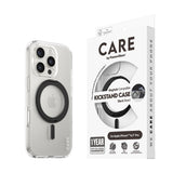 CARE by PanzerGlass iPhone 16 Pro Feature Kickstand Deksel - MagSafe Kompatibel - Transparent / Black