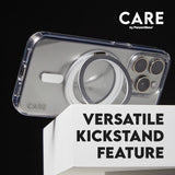 CARE by PanzerGlass iPhone 16 Pro Feature Kickstand Deksel - MagSafe Kompatibel - Transparent / Black