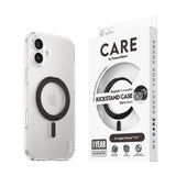 CARE by PanzerGlass iPhone 16 Plus Feature Kickstand Deksel - MagSafe Kompatibel - Transparent / Black