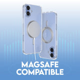 CARE by PanzerGlass iPhone 16 Plus Feature Kickstand Deksel - MagSafe Kompatibel - Transparent / Silver