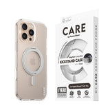 CARE by PanzerGlass iPhone 16 Pro Max Feature Kickstand Deksel - MagSafe Kompatibel - Transparent / Silver