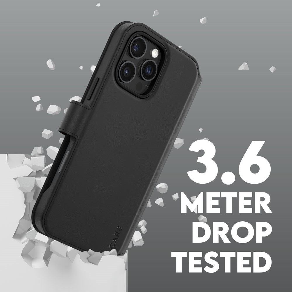 CARE by PanzerGlass iPhone 16 Pro Max Feature Tango 2-in-1 Deksel med Lommebok - Svart