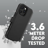 CARE by PanzerGlass iPhone 16 Pro Max Feature Tango 2-in-1 Deksel med Lommebok - Svart