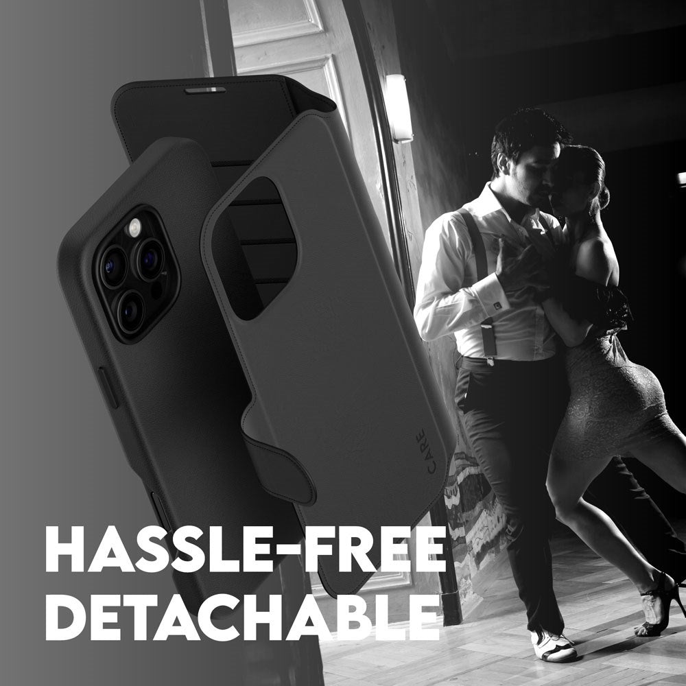 CARE by PanzerGlass iPhone 16 Pro Max Feature Tango 2-in-1 Deksel med Lommebok - Svart