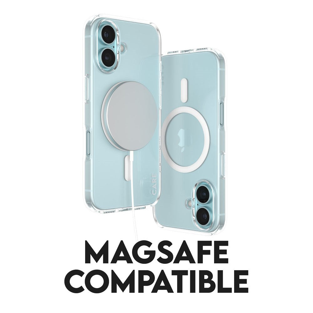 CARE by PanzerGlass iPhone 16 FLAGSHIP Urban Combat-deksel - MagSafe Kompatibel - Transparent / White