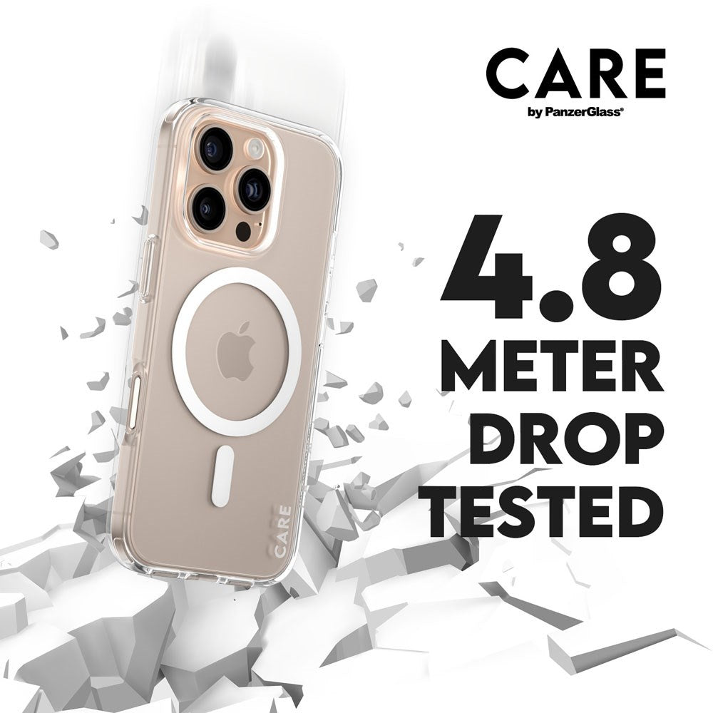 CARE by PanzerGlass iPhone 16 Pro FLAGSHIP Urban Combat-deksel - MagSafe Kompatibel - Transparent / White