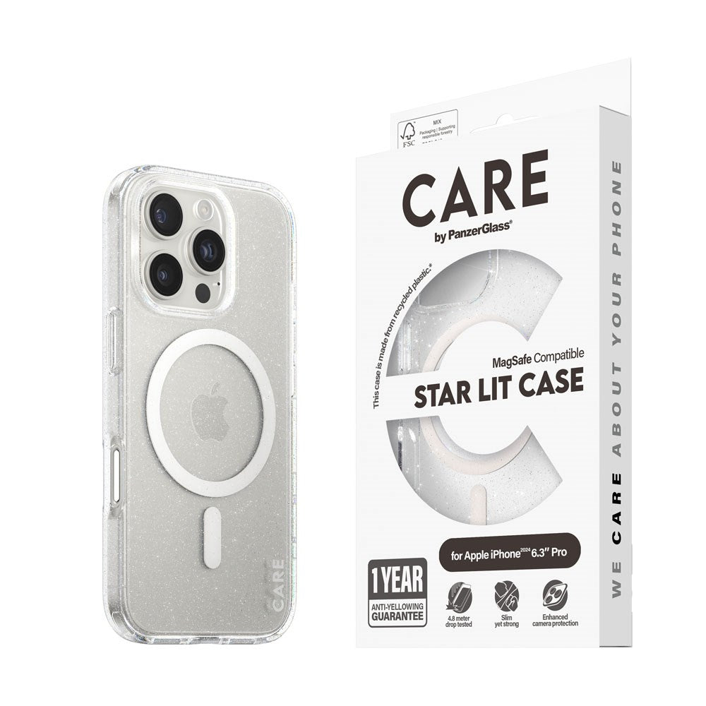 CARE by PanzerGlass iPhone 16 Pro FLAGSHIP Urban Combat-deksel - MagSafe Kompatibel - Star Lit / White