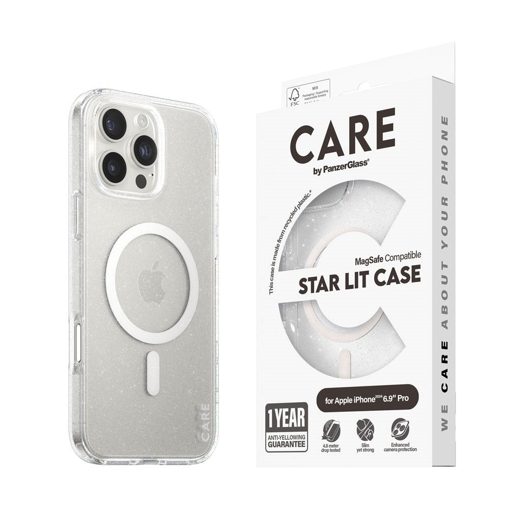CARE by PanzerGlass iPhone 16 Pro Max FLAGSHIP Urban Combat-deksel - MagSafe Kompatibel - Star Lit / White
