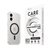 CARE by PanzerGlass iPhone 16 FLAGSHIP Urban Combat-deksel - MagSafe Kompatibel - Transparent / Black
