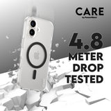 CARE by PanzerGlass iPhone 16 FLAGSHIP Urban Combat-deksel - MagSafe Kompatibel - Transparent / Black