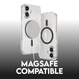 CARE by PanzerGlass iPhone 16 FLAGSHIP Urban Combat-deksel - MagSafe Kompatibel - Transparent / Black