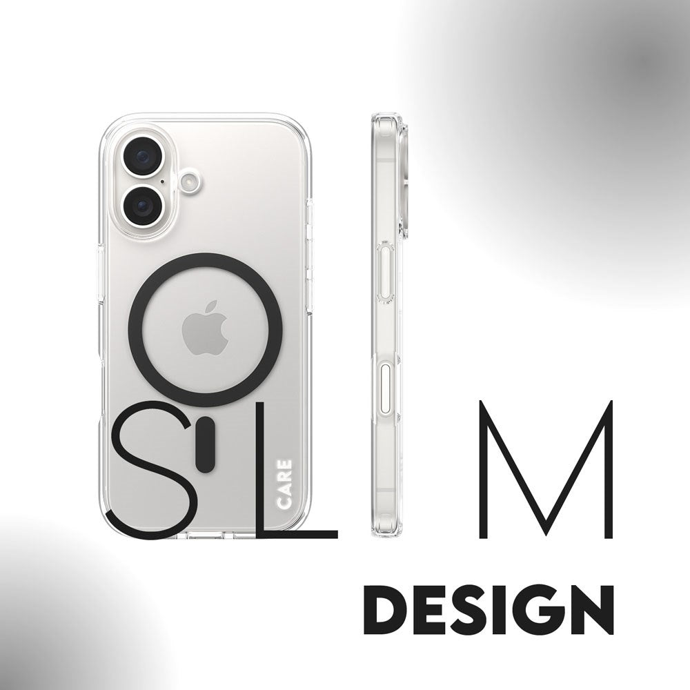 CARE by PanzerGlass iPhone 16 FLAGSHIP Urban Combat-deksel - MagSafe Kompatibel - Transparent / Black