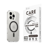 CARE by PanzerGlass iPhone 16 Pro FLAGSHIP Urban Combat-deksel - MagSafe Kompatibel - Transparent / Black