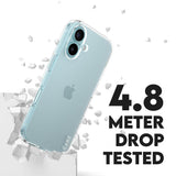 CARE by PanzerGlass iPhone 16 FLAGSHIP Urban Combat-deksel - Transparent