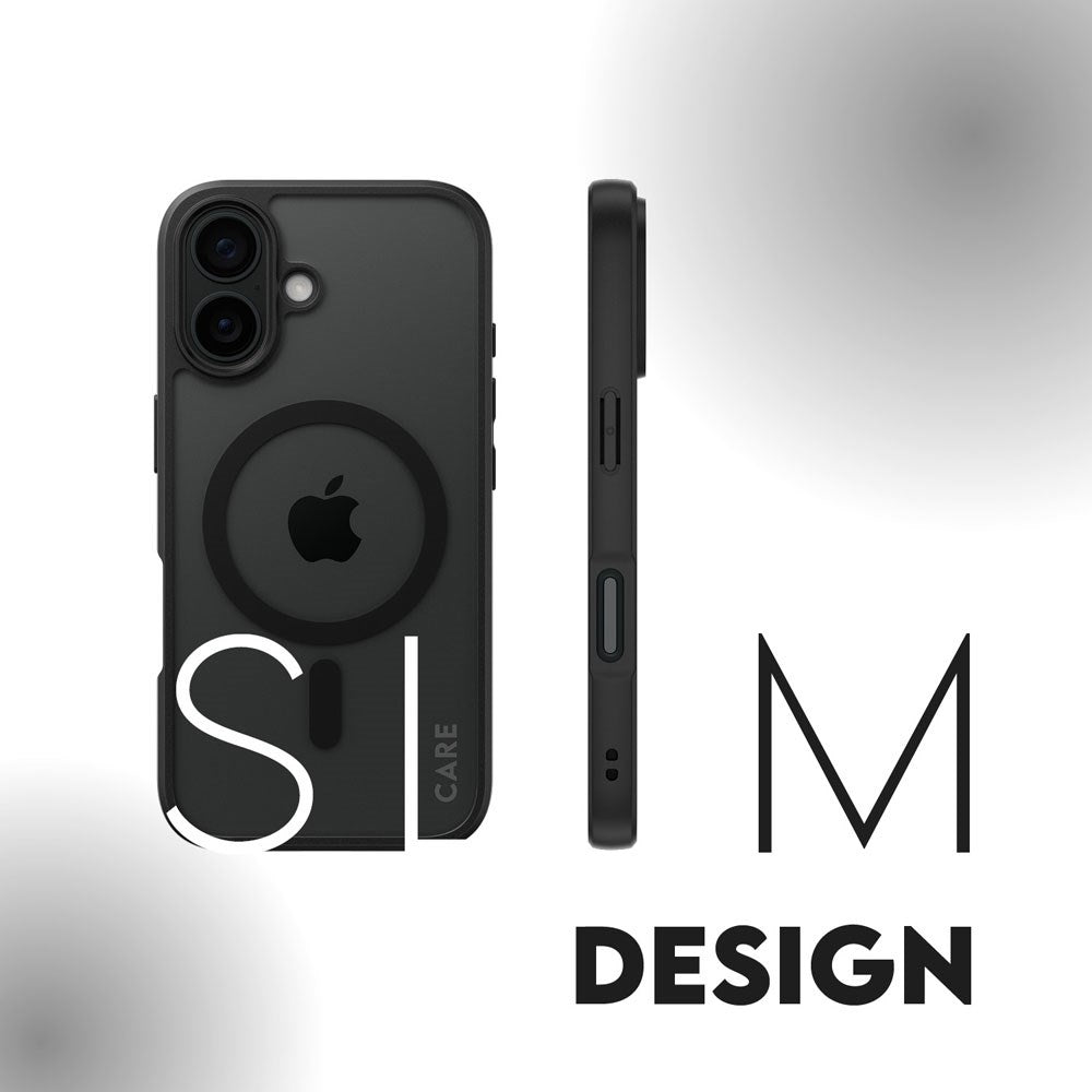 CARE by PanzerGlass iPhone 16 FLAGSHIP Urban Combat-deksel - MagSafe Kompatibel - Transparent / Black Frame