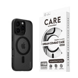 CARE by PanzerGlass iPhone 16 Pro FLAGSHIP Urban Combat-deksel - MagSafe Kompatibel - Transparent / Black Frame