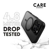 CARE by PanzerGlass iPhone 16 Pro FLAGSHIP Urban Combat-deksel - MagSafe Kompatibel - Transparent / Black Frame