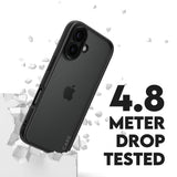 CARE by PanzerGlass iPhone 16 FLAGSHIP Urban Combat-deksel - Transparent / Black Frame