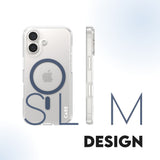 CARE by PanzerGlass iPhone 16 FLAGSHIP Urban Combat-deksel - MagSafe Kompatibel - Transparent / Coronet Blue