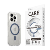 CARE by PanzerGlass iPhone 16 Pro FLAGSHIP Urban Combat-deksel - MagSafe Kompatibel - Transparent / Coronet Blue